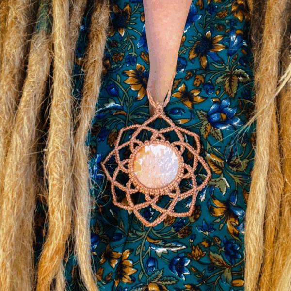 Maya: Halsband med Rosa Scolecit - Bild 2