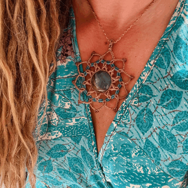 Anemone: Halsband med Blå Onyx - Bild 2